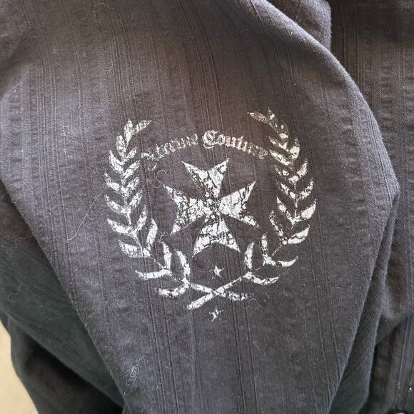 Extreme Couture x Affliction Men's Black Button Shirt Biker MMA Sz 2XL - Picture 5 of 6